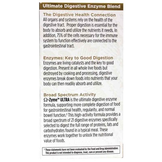 Omega-Zyme Ultra Digestive Enzyme Blend, GOL